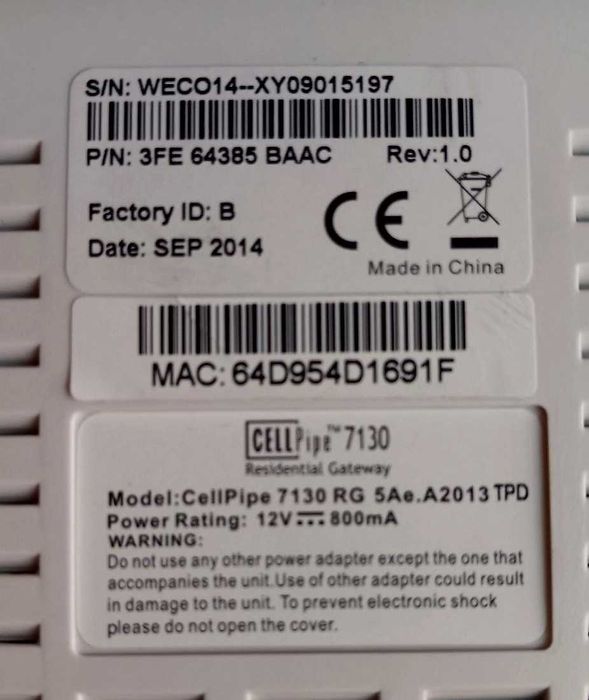 Router CellPipe 7130RG