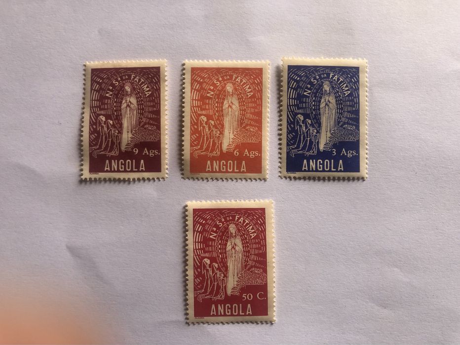Selos coleção completa FATIMA novos 4 selos