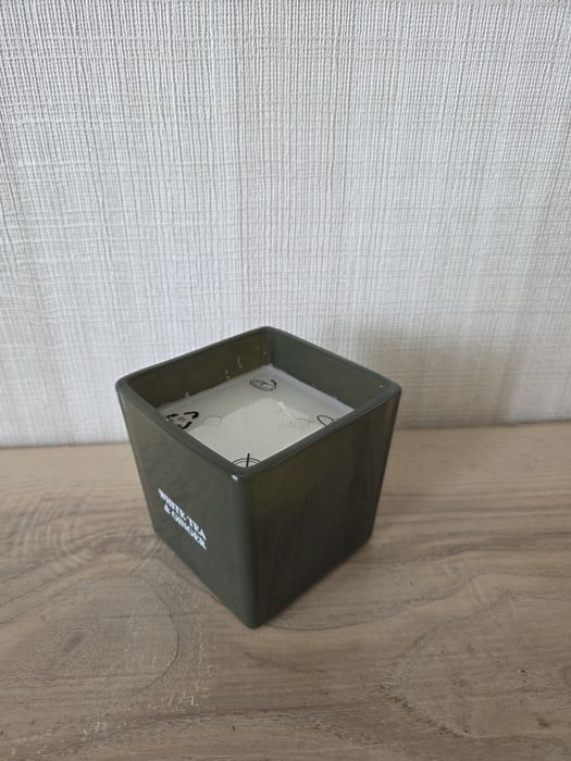 Свічка ароматична EGON 8x8x8см зелене скло