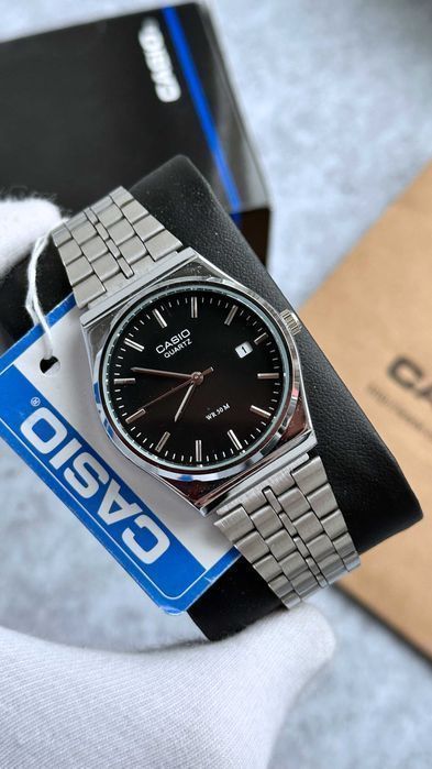 Годинник наручний Casio MTP-VC01 Silver/Black | Часы наручные B145 AQ