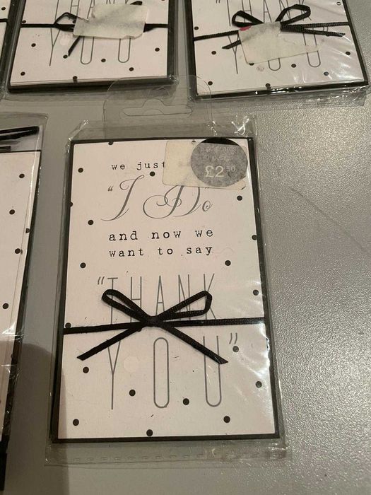 Kartki podziękowania po ślubie (Thank You notes) (55 sztuk)