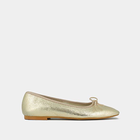 Baleriny złote skórzane Jonak 35