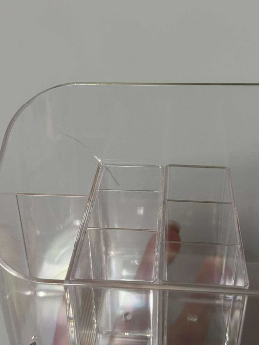 Organizer na kosmetyki 9 przegródek akrylowy przejrzysty