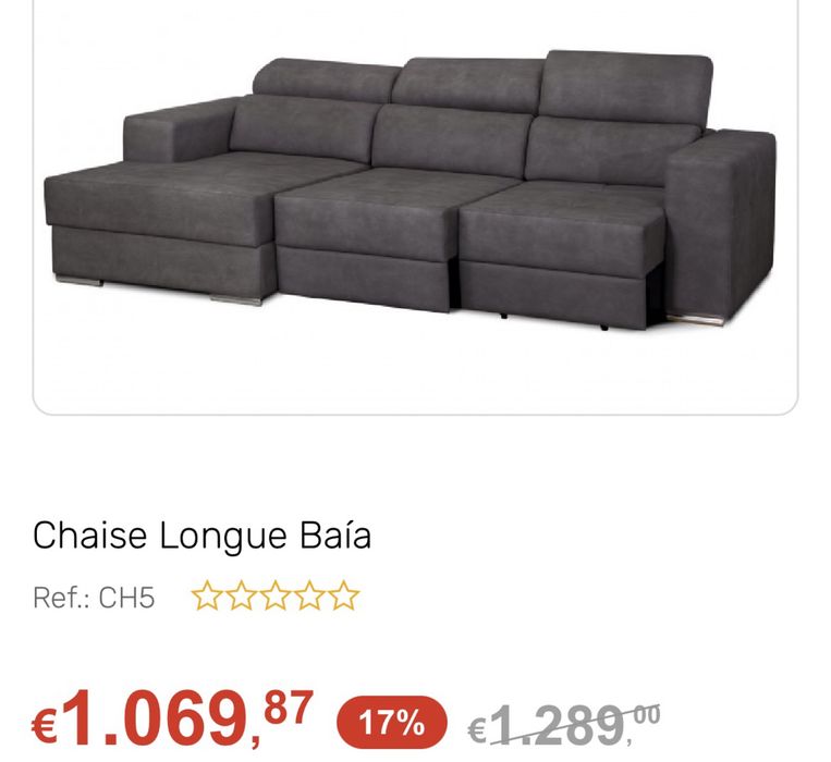 Sofá chaise longue