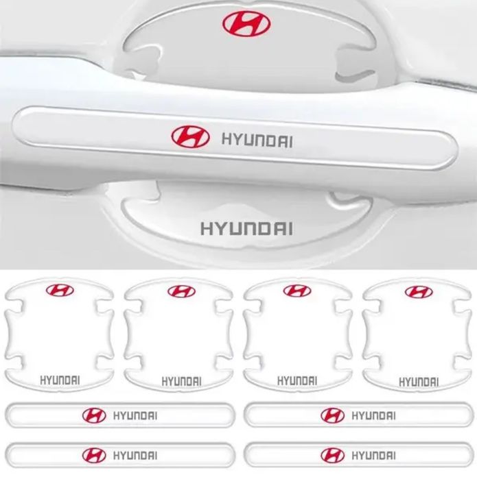 Силіконові захисні наклейки на ручки дверей авто, молдінг тюнінг