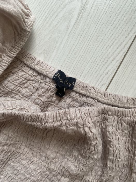 Lniana bluzka hiszpanka z długim rękawem marszczona Phase Eight L