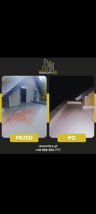 Hydroizolacja dachów płaskich tarasów balkonów i garaży