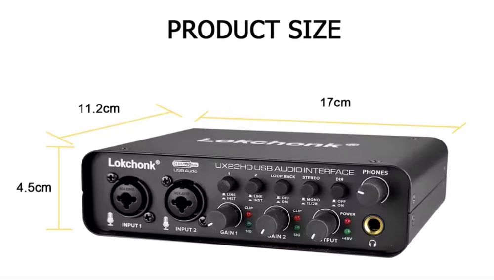 Interfejs audio USB UX22 karta dźwiękowa