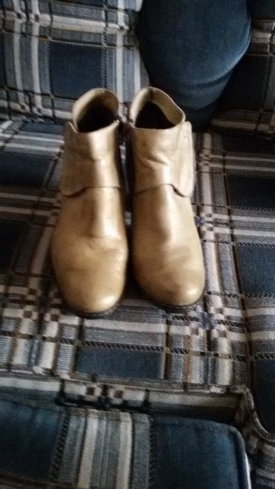 Skórzane botki damskie r.41