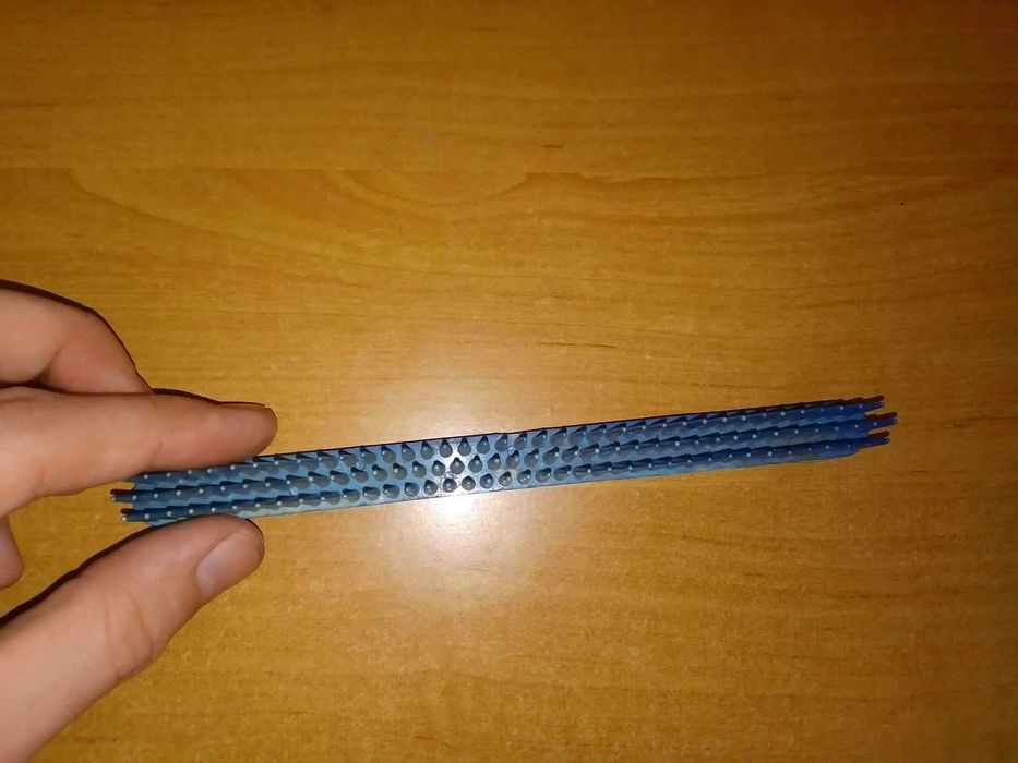 Grzebień do włosów potrójny grzebyk niebieski 16cm PRL
