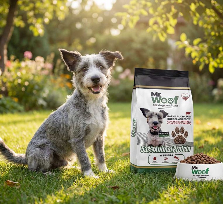 Sucha karma dla psów z wołowiną 10kg Mr. Woof