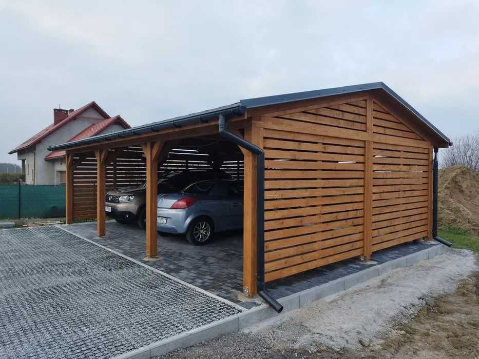 wiata 50 m2 na 3 samochody solidnie polecam