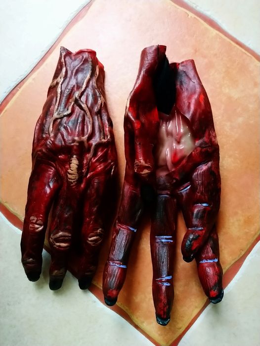 Карнавальні силіконові рукавиці Смерть безрозмірні