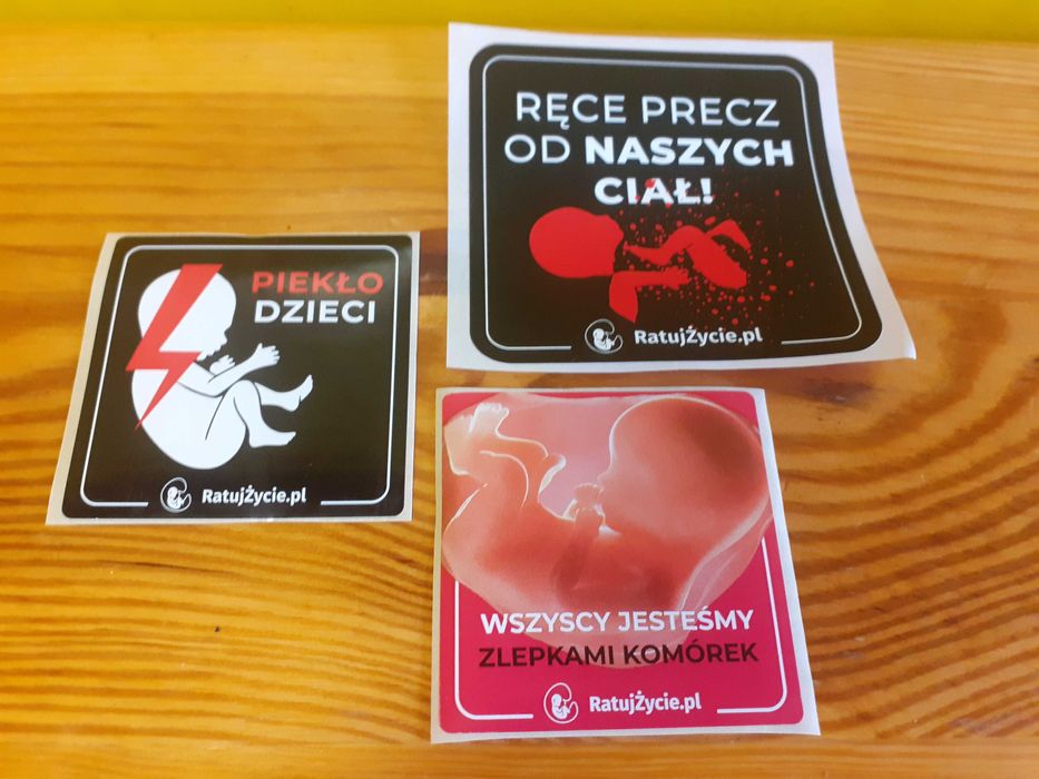 Oddam zestaw naklejek Pro Life Ratuj Życie