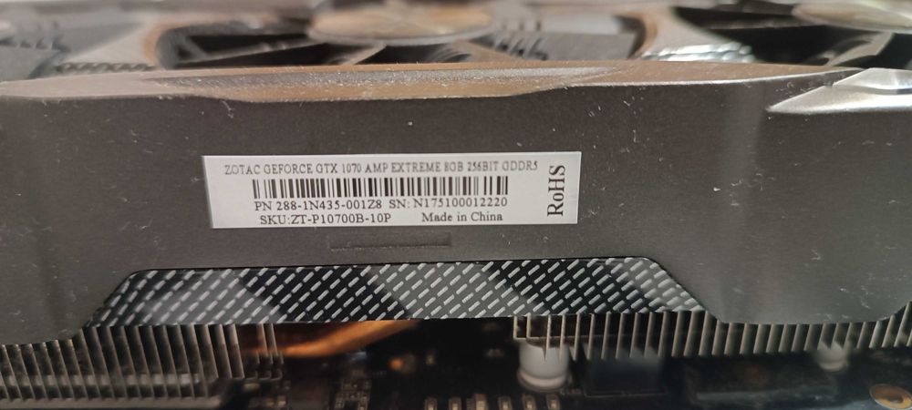 Karta graficzna GTX 1070 ti 8 GB amp extreme 256bit GDDR5