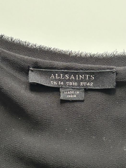 Sukienka mini AllSaints – cekinowa, czarna