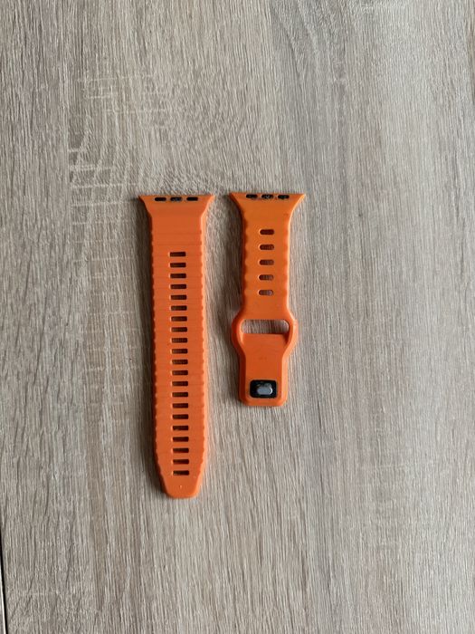 Pomarańczowy pasek do Apple Watch Ultra 45 44 – mocny, komfortowy