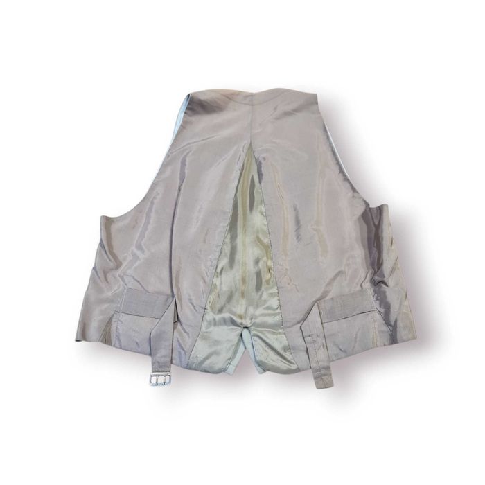 Colete Antigo Alfaiataria Camurça e Cetim – Tamanho Único Ajustável