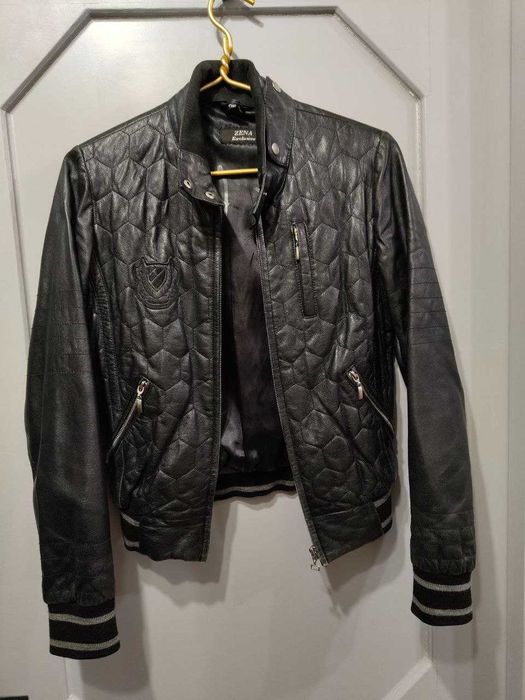 Коротка шкіряна куртка (натуральна шкіра) XS