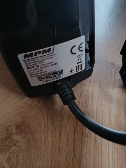 Sokowirówka wolnoobrotowa MPM MSO-16