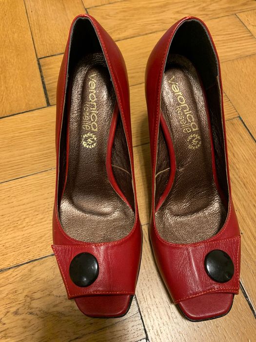 Skórzane szpilki VERONICA ROSELLE Buty damskie 38r