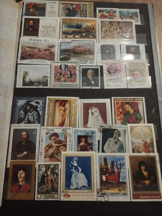 Zestaw znaczków malarstwo