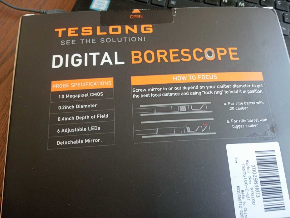 Boroscópio Profissional Teslong NTG100 – Especial para Rifles e Armas