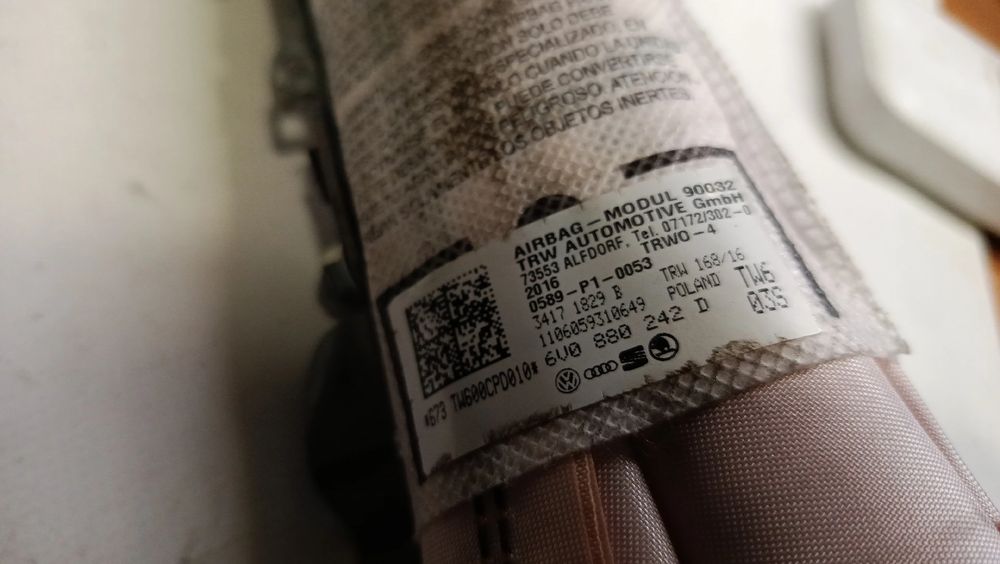 Airbag banco direito SKODA Fabia III Hatchback (NJ3)