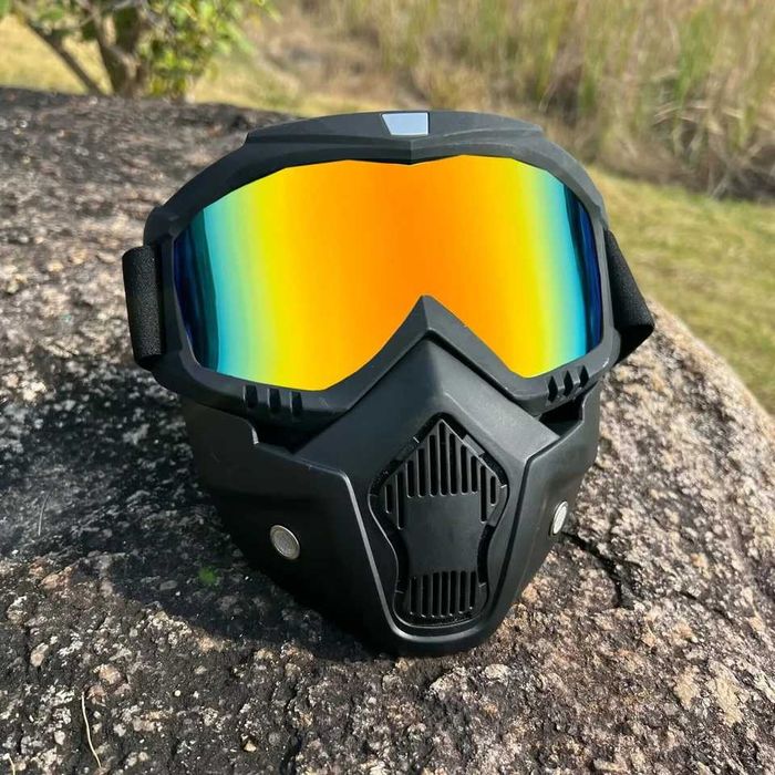 Захисна маска + окуляри, маска пейтбол, страйкбол, мото окуляри лижні