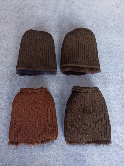 Хутряні шапки шиншила і ондатра плюс чорнобурка