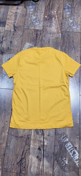 Koszulka męska t-shirt bawełna premium musztarda L