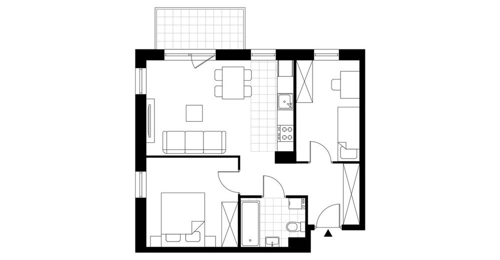 3-pokojowe mieszkanie 52 m² + balkon - Widok 4