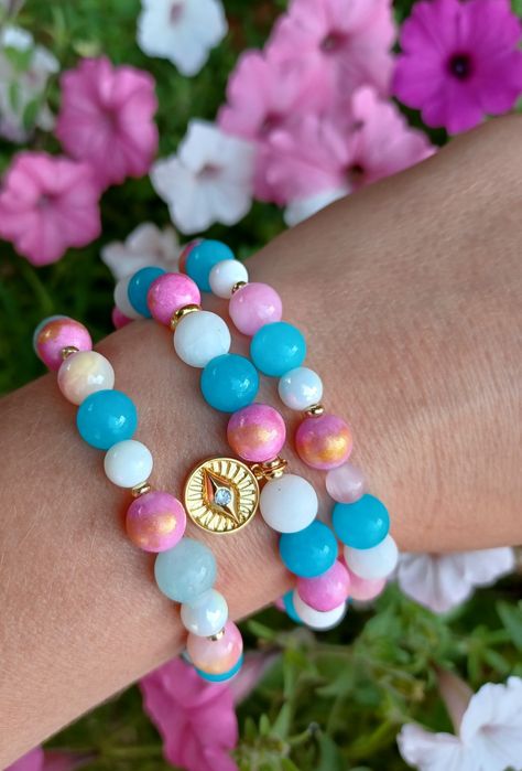 Bransoletki 3w1 z kamienia naturalny Handmade