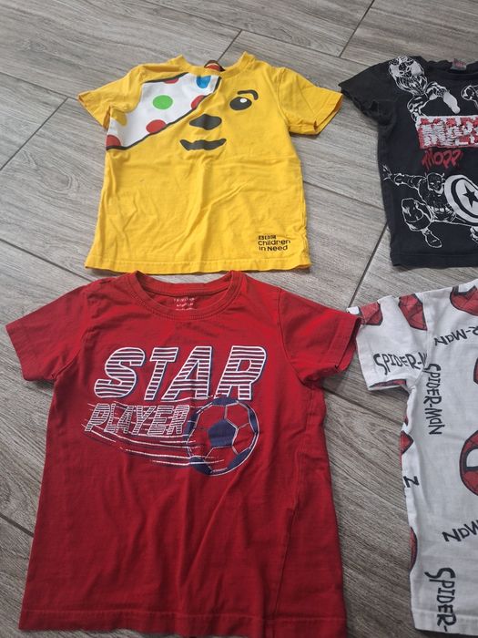 Koszulki chłopięce r 122 zestaw 4 Marvel, Spider-Man