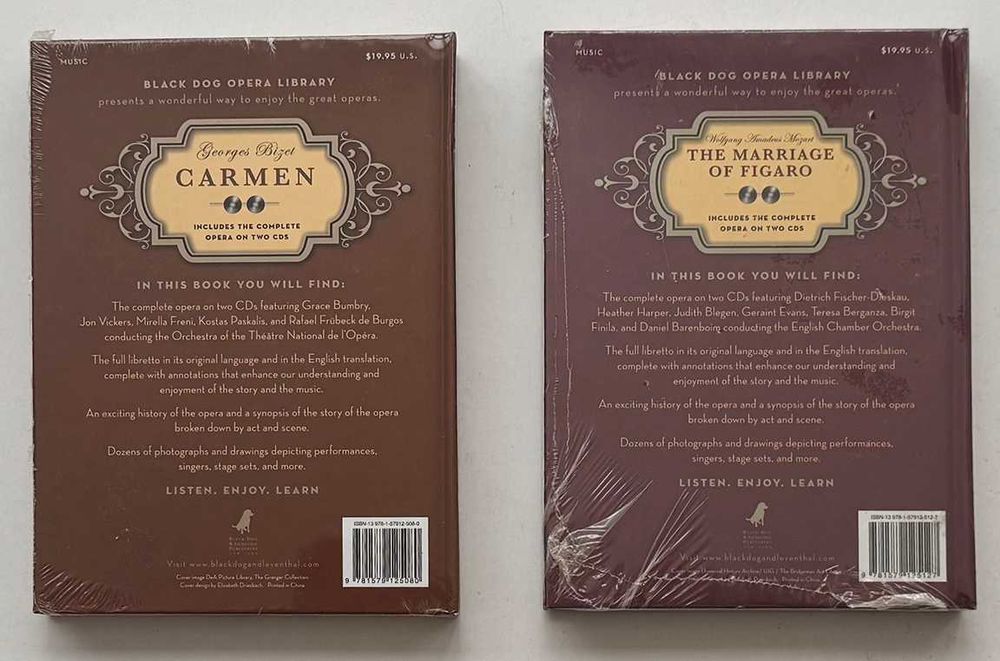 2-CD SET + Livro, The Marriage of Figaro e Carmen. Novos