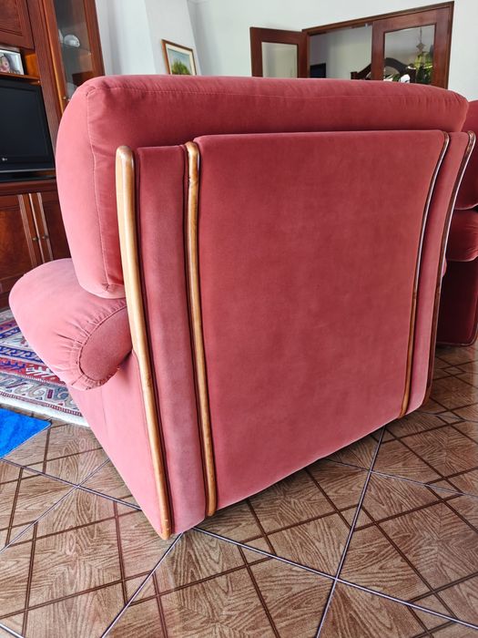 Conjunto de 3 sofás cor tijolo