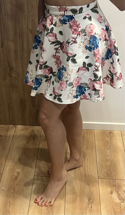 Spódnica boho kwiaty XS