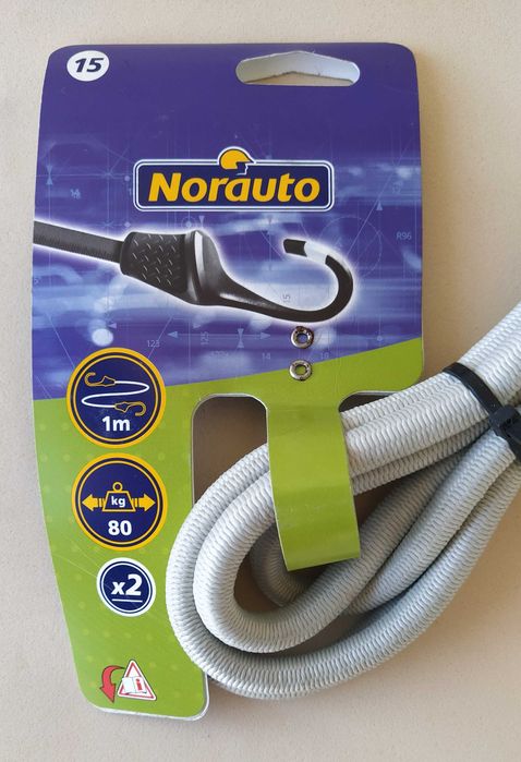 Cabos elasticos com gancho – 1 m -  Norauto - novo