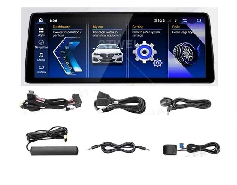 CarPlay Android Auto Radio DAB+ Opcja Bluetooth YouTube Yanosik Android USB GPS WiFi 4G MP3 DSP Android BMW X6 F16 X5 F15 System BOSE