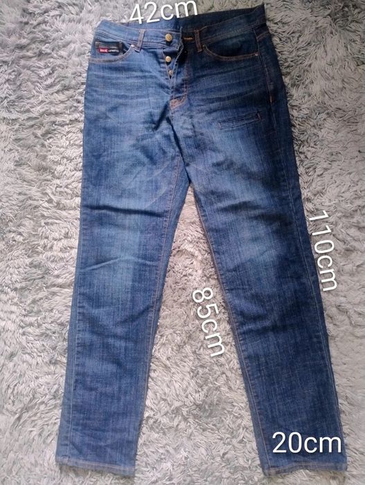 Jeansowe spodnie robocze BHP męskie | Solidny denim