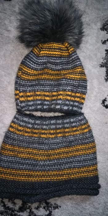 Komplet czapka komin zimowe