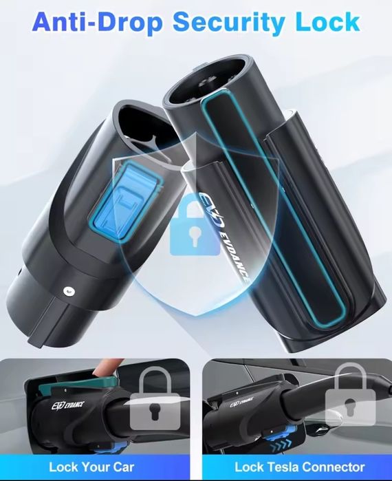 Перехідник адаптер Tesla-type 1 j1772 80A 20Kw Тесла зарядка type2 gbt