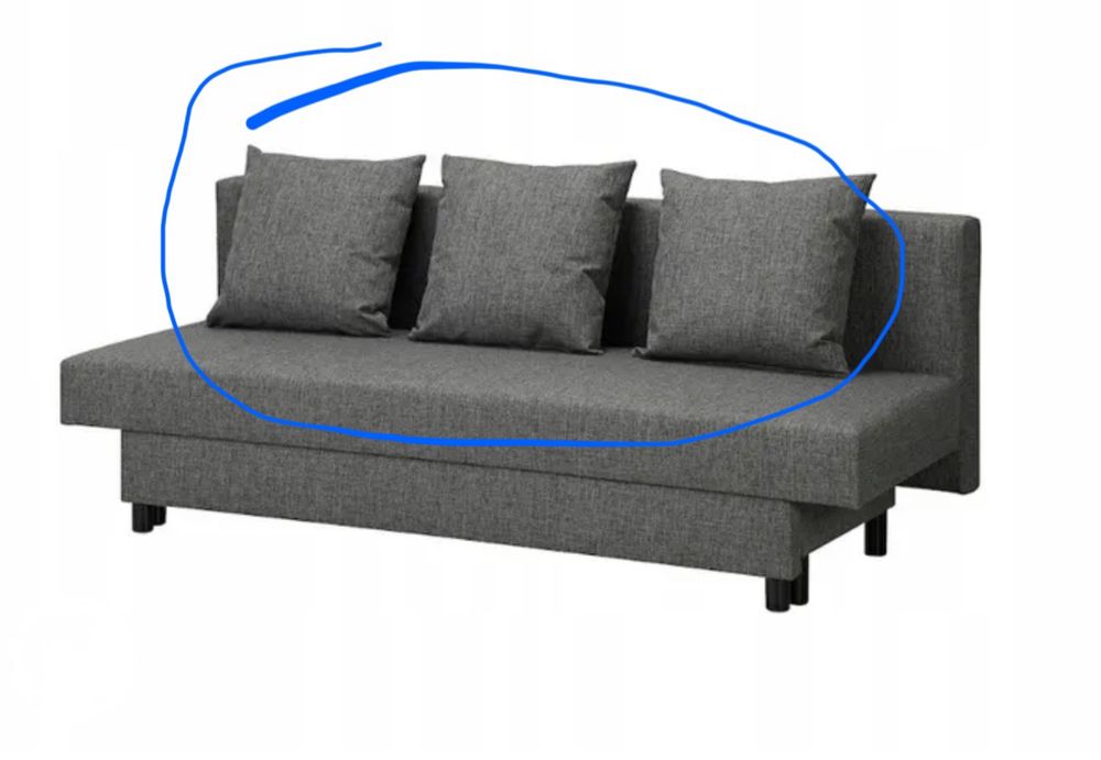 3 poduszki do kanapy Ikea Asarum