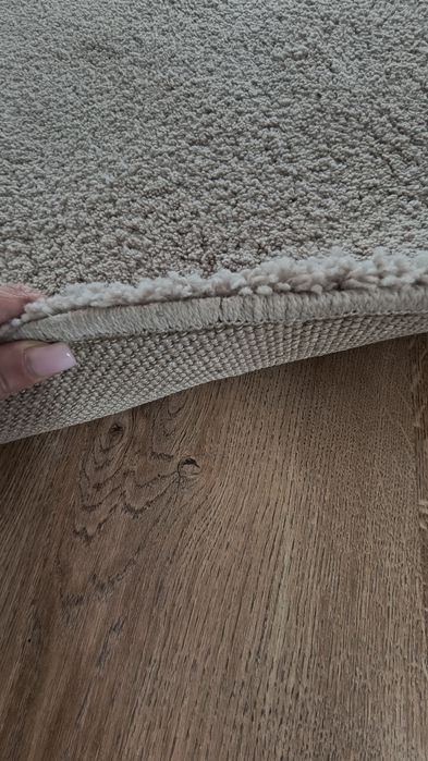 Dywan Shaggy IKEA pudrowy róż 130 cm