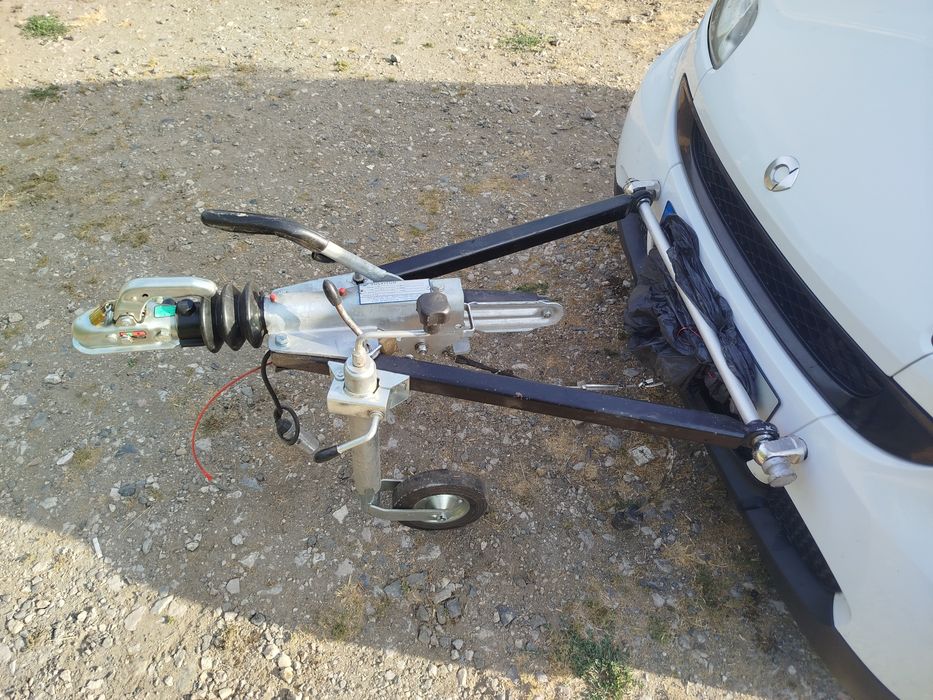 Smart com lança para reboque autocaravana