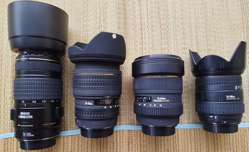 Canon EF 70-200 f4, 70-300, 16-35 f2.8 II