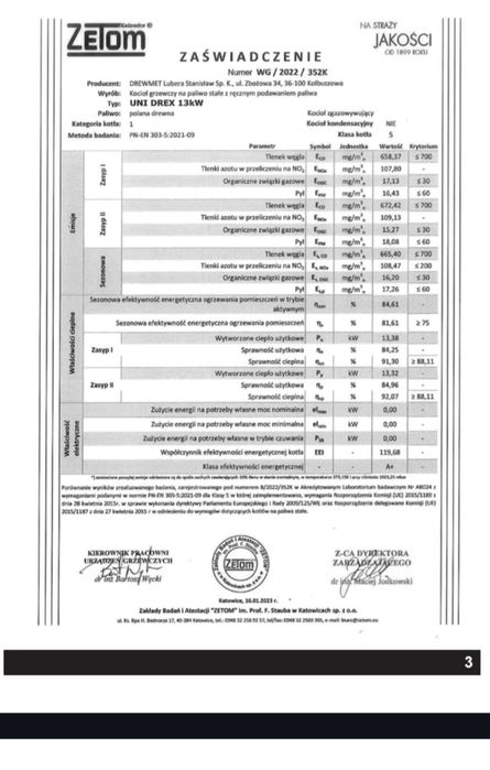 Kocioł UNI DREX 13 drewno i pellet