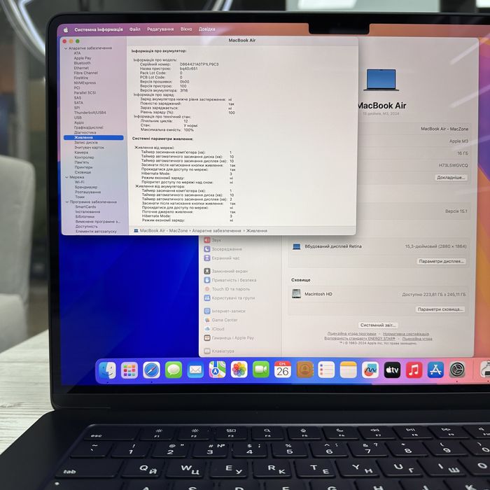 Новий М3 • 16gb • 256gb • Macbook Air 15 2024• 100% Гарантія Макбук M3