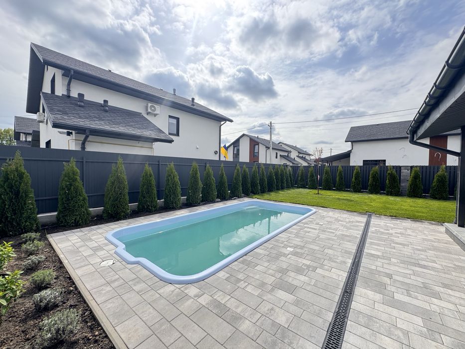 Аренда дома с басейном в Гатном, в котеджном городке! 15 мин Теремки