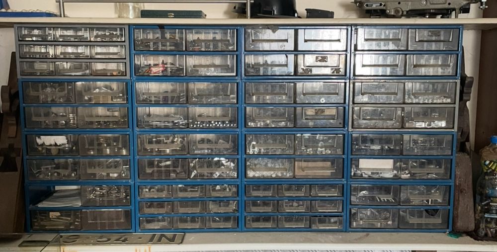 Caixas SUC, metalicas,  gavetas acrilico